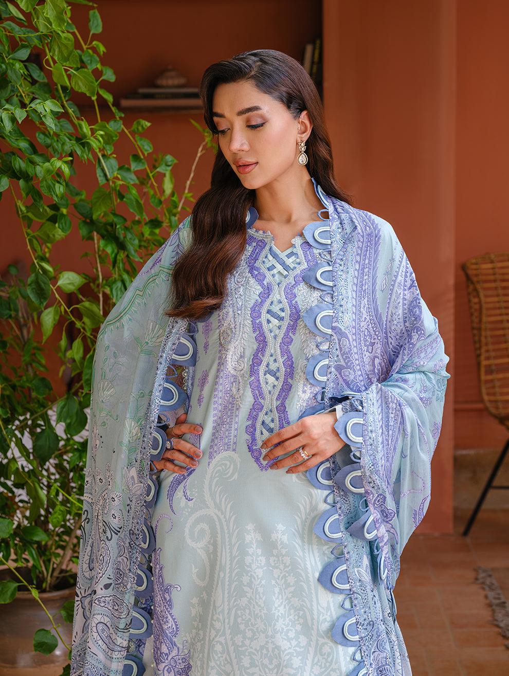 Jade | Cambric 25 | URBANE EMBROIDERED CAMBRIC 25 BB - by Libasekhas UK - Registered Vendor of : Jade - 100% Original Designer Dress