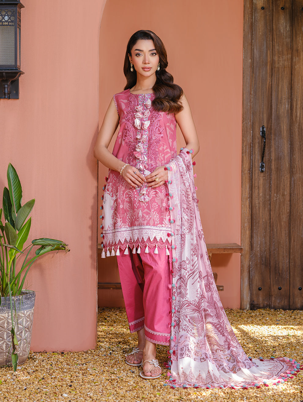 Jade | Cambric 25 | URBANE EMBROIDERED CAMBRIC 25 MUL - by Libasekhas UK - Registered Vendor of : Jade - 100% Original Designer Dress