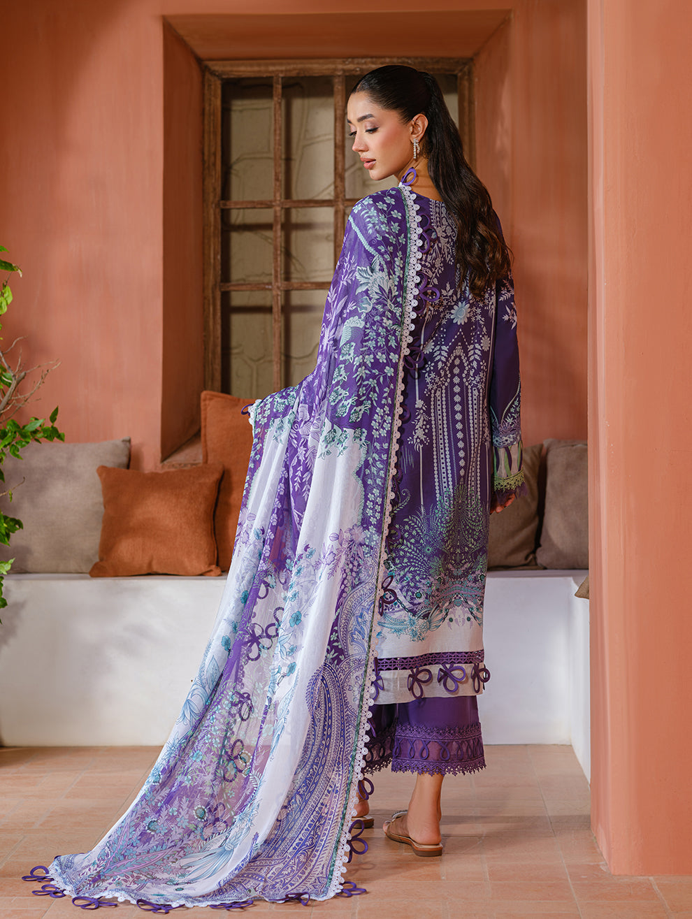 Jade | Cambric 25 | URBANE EMBROIDERED CAMBRIC 25 P - by Libasekhas UK - Registered Vendor of : Jade - 100% Original Designer Dress