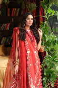 Maryam Hussain | Luxury Lawn 26 | Crimson - by Libasekhas UK - Registered Vendor of : Maryam Hussain - 100% Original Designer Dress