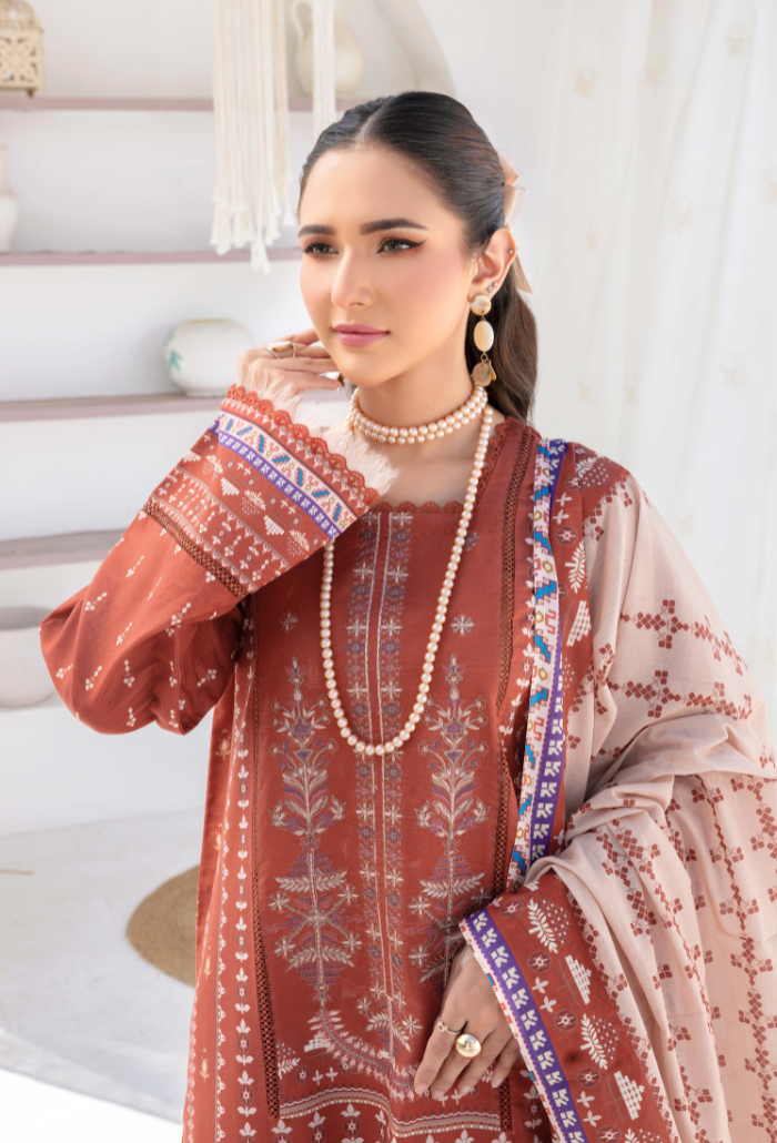 Humdum | Saira Bano Lawn 24 | D03 - by - Libasekhas UK - Registered Vendor of : HumDum - 100% Original Designer Dresss