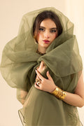 Erum Khan | Lillia Summer Edit | Olive Bloom - by - Libasekhas UK - Registered Vendor of : Erum Khan - 100% Original Designer Dresss