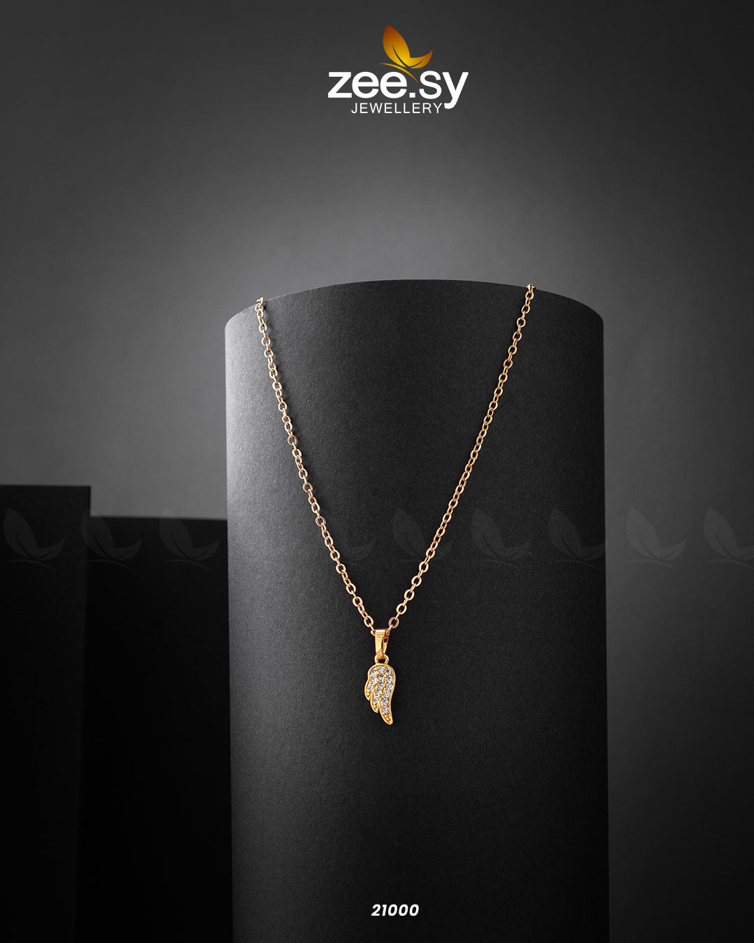 Angel Wing Chain - by - Libasekhas UK - Registered Vendor of : Zeesy - 100% Original Designer Dresss