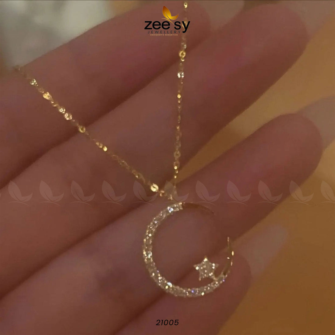 Chandi Moon Pendant (Silver 925) - by - Libasekhas UK - Registered Vendor of : Zeesy - 100% Original Designer Dresss