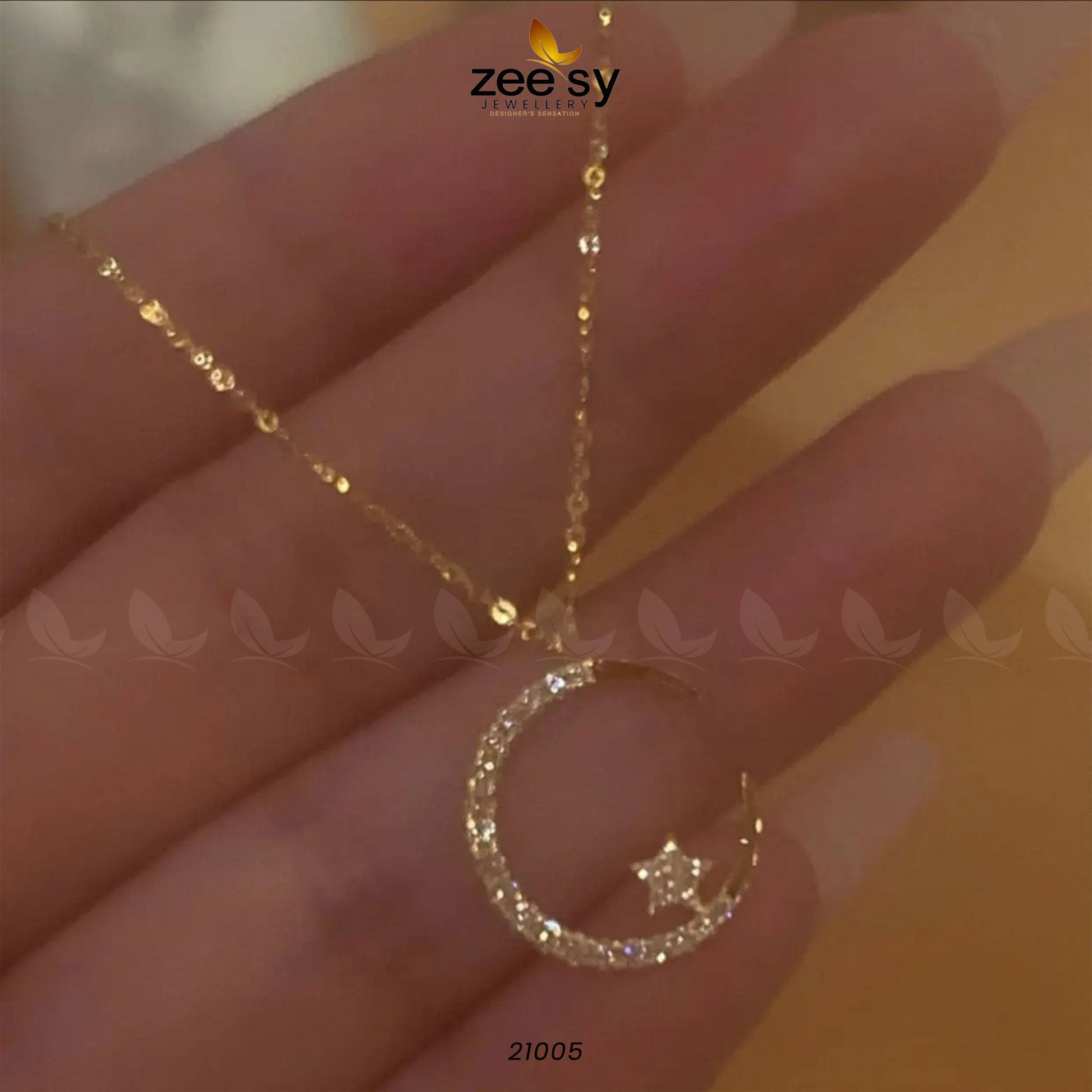 Chandi Moon Pendant (Silver 925) - by - Libasekhas UK - Registered Vendor of : Zeesy - 100% Original Designer Dresss