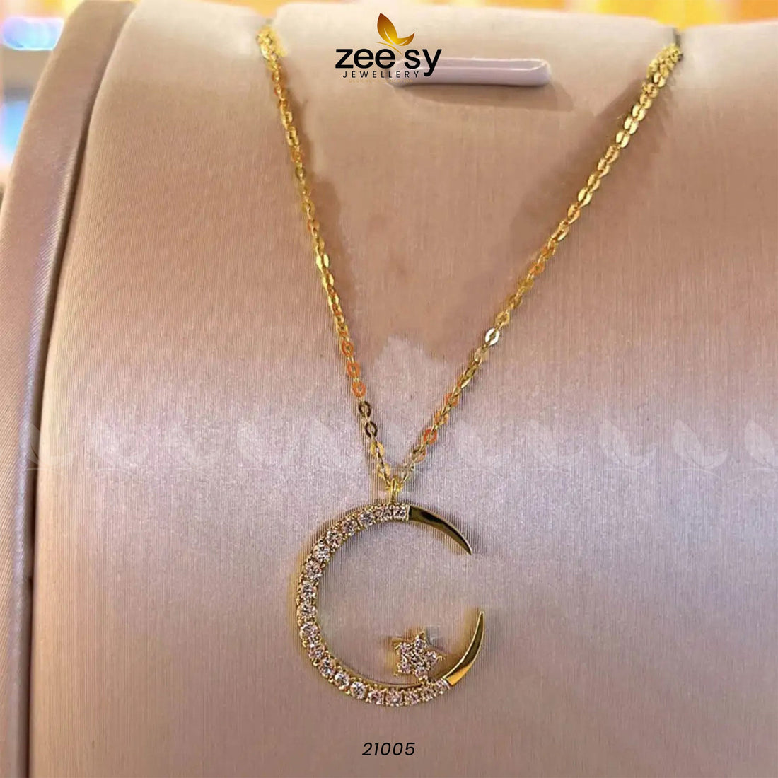 Chandi Moon Pendant (Silver 925) - by - Libasekhas UK - Registered Vendor of : Zeesy - 100% Original Designer Dresss