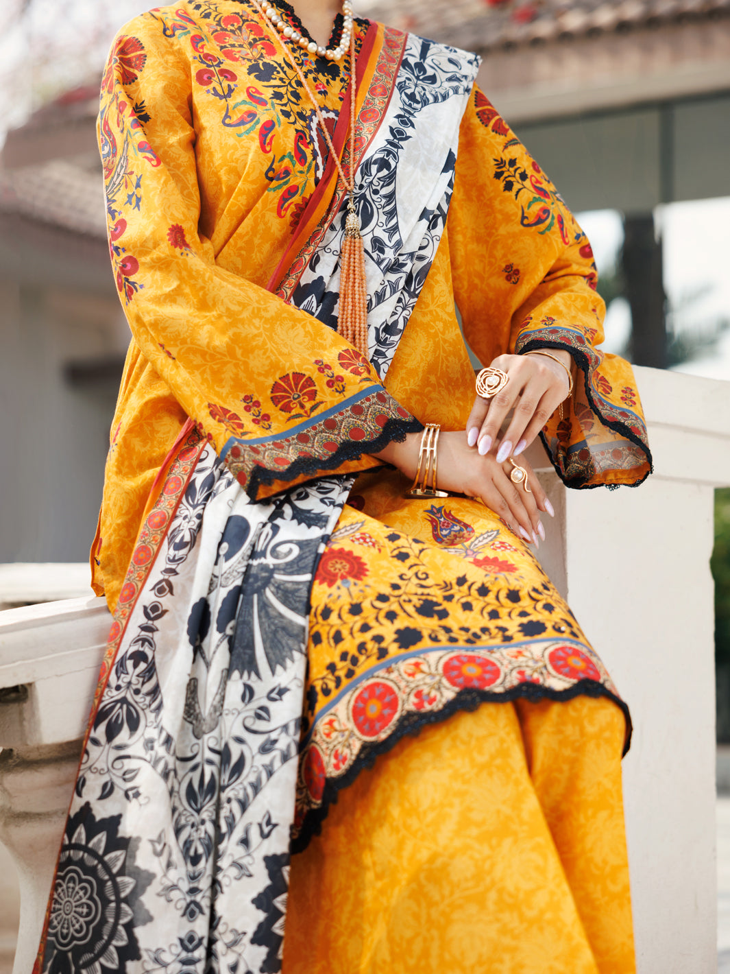 Almirah | Traditional Tale | ALP-3PS-2114 - by - Libasekhas UK - Registered Vendor of : Hoorain Designer Wear - 100% Original Designer Dresss