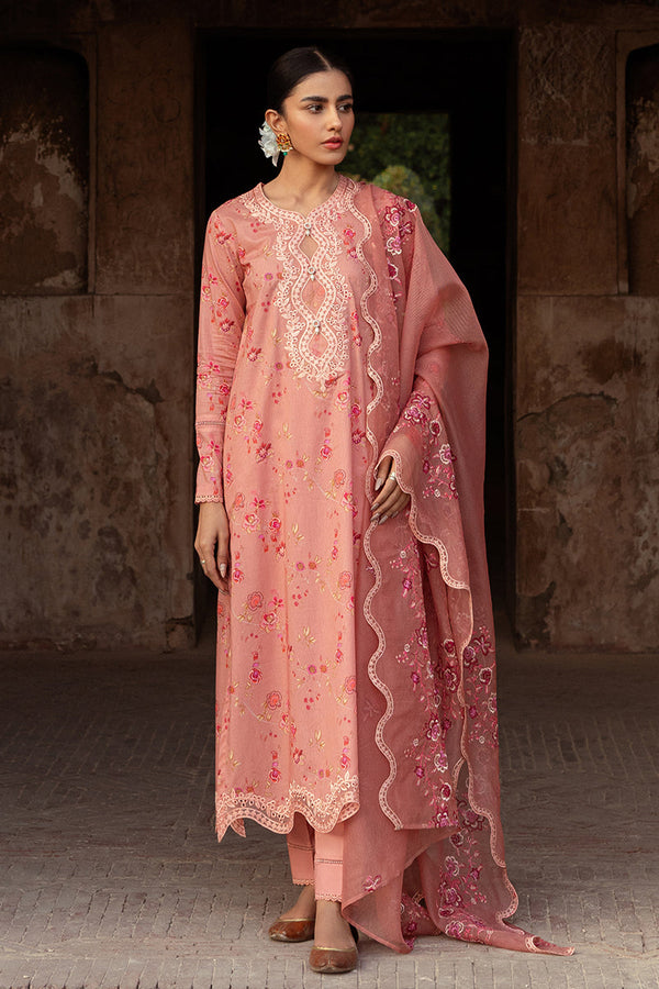 Cross Stitch | Premium Lawn 24 | APRICOT CHARM - by - Libasekhas UK - Registered Vendor of : Cross Stitch - 100% Original Designer Dresss