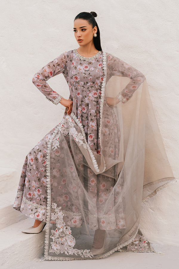 Baroque | Luxury Pret 25 | EMBROIDERED CHIFFON PR-1090 - by Libasekhas UK - Registered Vendor of : Baroque - 100% Original Designer Dress