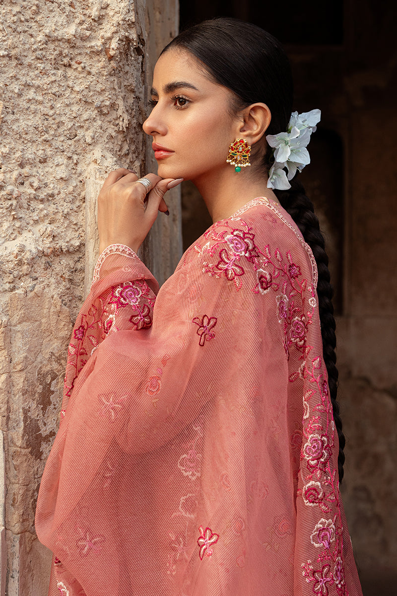 Cross Stitch | Premium Lawn 24 | APRICOT CHARM - by - Libasekhas UK - Registered Vendor of : Cross Stitch - 100% Original Designer Dresss