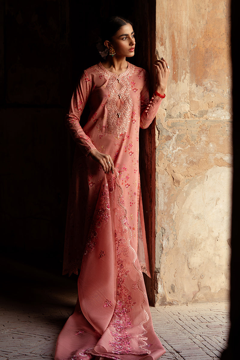 Cross Stitch | Premium Lawn 24 | APRICOT CHARM - by - Libasekhas UK - Registered Vendor of : Cross Stitch - 100% Original Designer Dresss