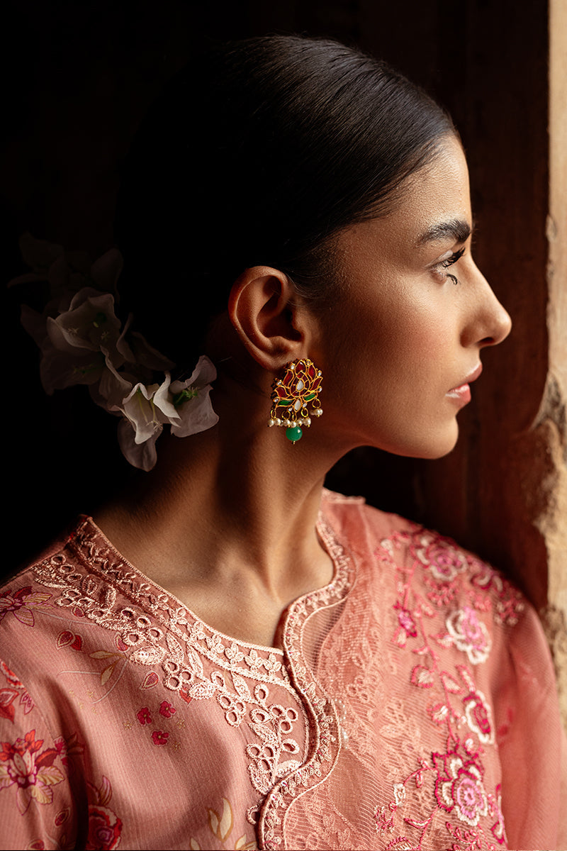 Cross Stitch | Premium Lawn 24 | APRICOT CHARM - by - Libasekhas UK - Registered Vendor of : Cross Stitch - 100% Original Designer Dresss