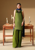 Mahum Asad | The Shadow Line | Verde - by Libasekhas UK - Registered Vendor of : Mahum Asad - 100% Original Designer Dress