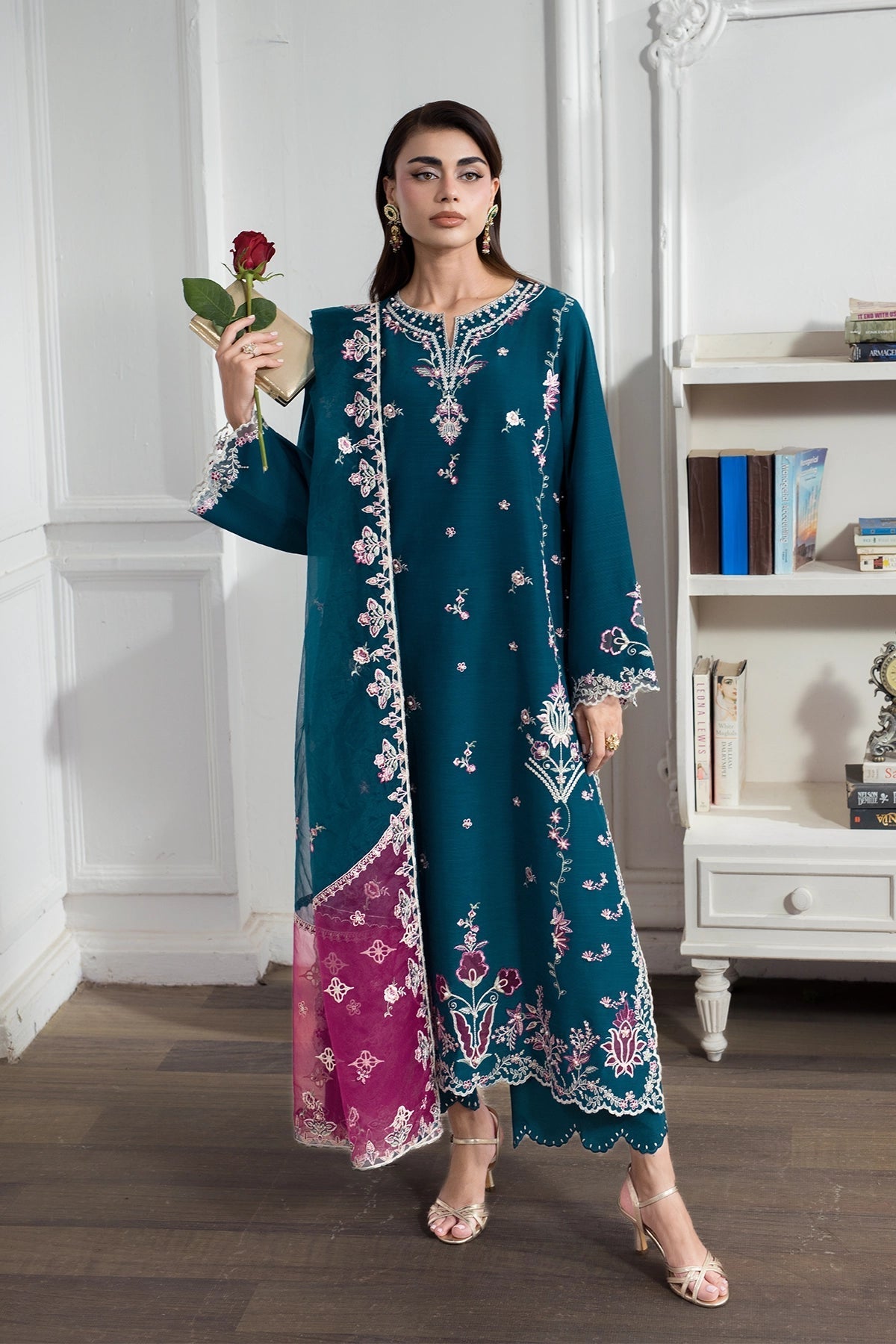 Rangrasiya | Lumeire Silk |Carmin - by Libasekhas UK - Registered Vendor of : Rangrasiya - 100% Original Designer Dress
