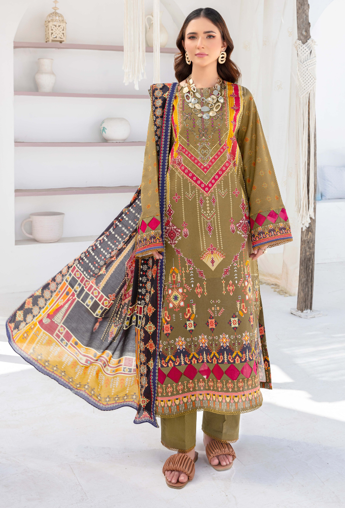 Humdum | Saira Bano Lawn 24 | D06 - by - Libasekhas UK - Registered Vendor of : HumDum - 100% Original Designer Dresss