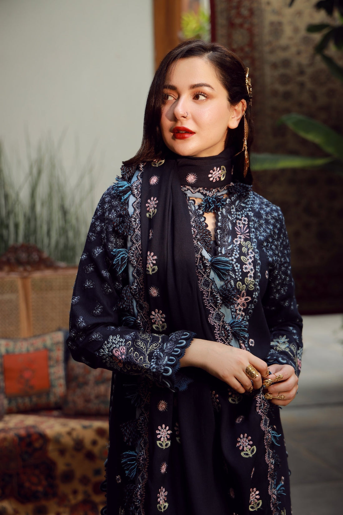 Maryam Hussain | Winter Shawl 25 | Roohi - by Libasekhas UK - Registered Vendor of : Maryam Hussain - 100% Original Designer Dress