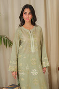 Noor by Saadia Asad | Noor Pret 25 | D4 - Muted Green - by Libasekhas UK - Registered Vendor of : Noor by Saadia Asad - 100% Original Designer Dress