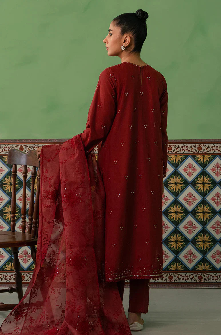 Cross Stitch | Mahiri Embroidered Collection | ROSE FLORINE - by - Libasekhas UK - Registered Vendor of : Cross Stitch - 100% Original Designer Dresss