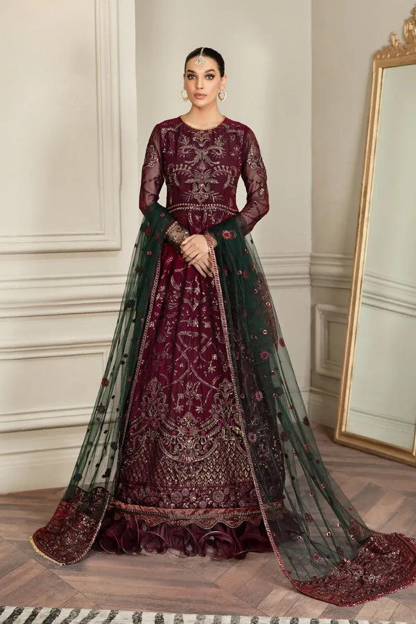 Zarif | Mehroz Formals | Berry Wood - by - Libasekhas UK - Registered Vendor of : Zarif - 100% Original Designer Dresss