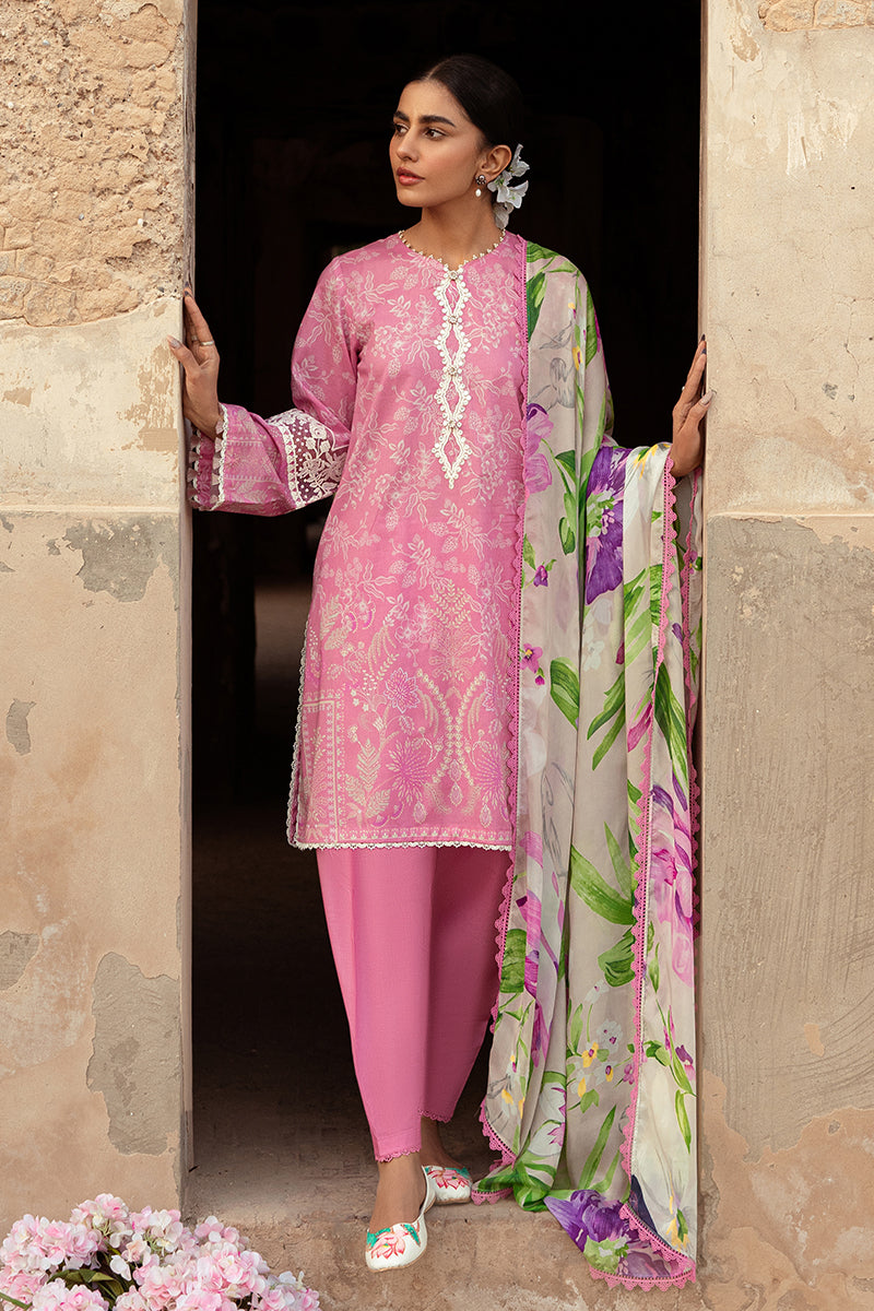 Cross Stitch | Premium Lawn 24 | CORAL FLORET - by - Libasekhas UK - Registered Vendor of : Cross Stitch - 100% Original Designer Dresss