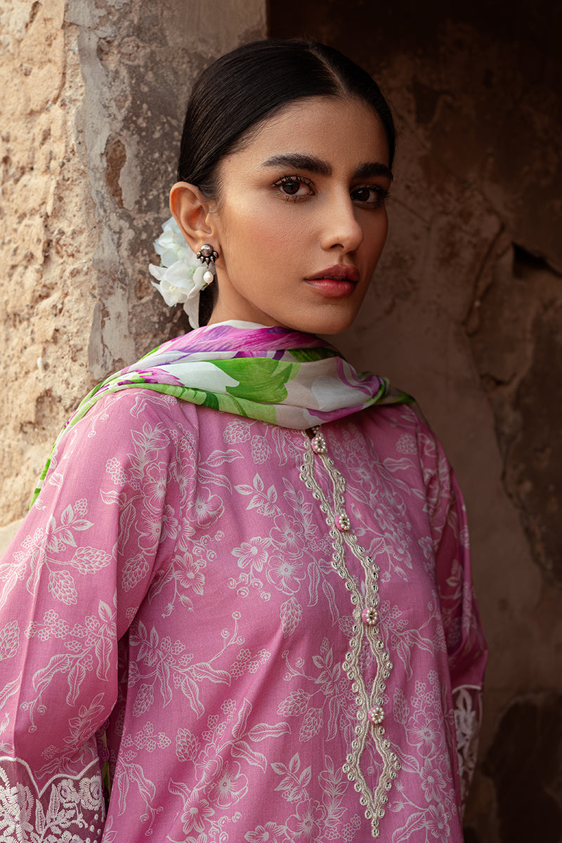 Cross Stitch | Premium Lawn 24 | CORAL FLORET - by - Libasekhas UK - Registered Vendor of : Cross Stitch - 100% Original Designer Dresss