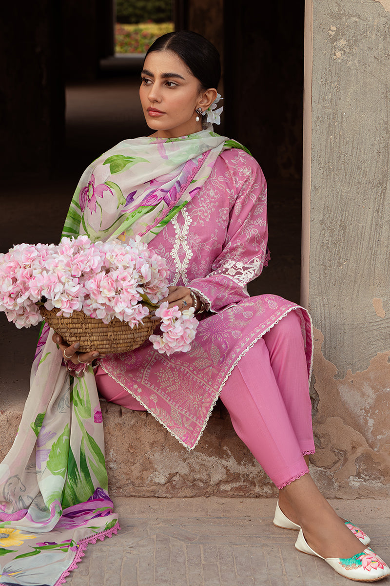 Cross Stitch | Premium Lawn 24 | CORAL FLORET - by - Libasekhas UK - Registered Vendor of : Cross Stitch - 100% Original Designer Dresss