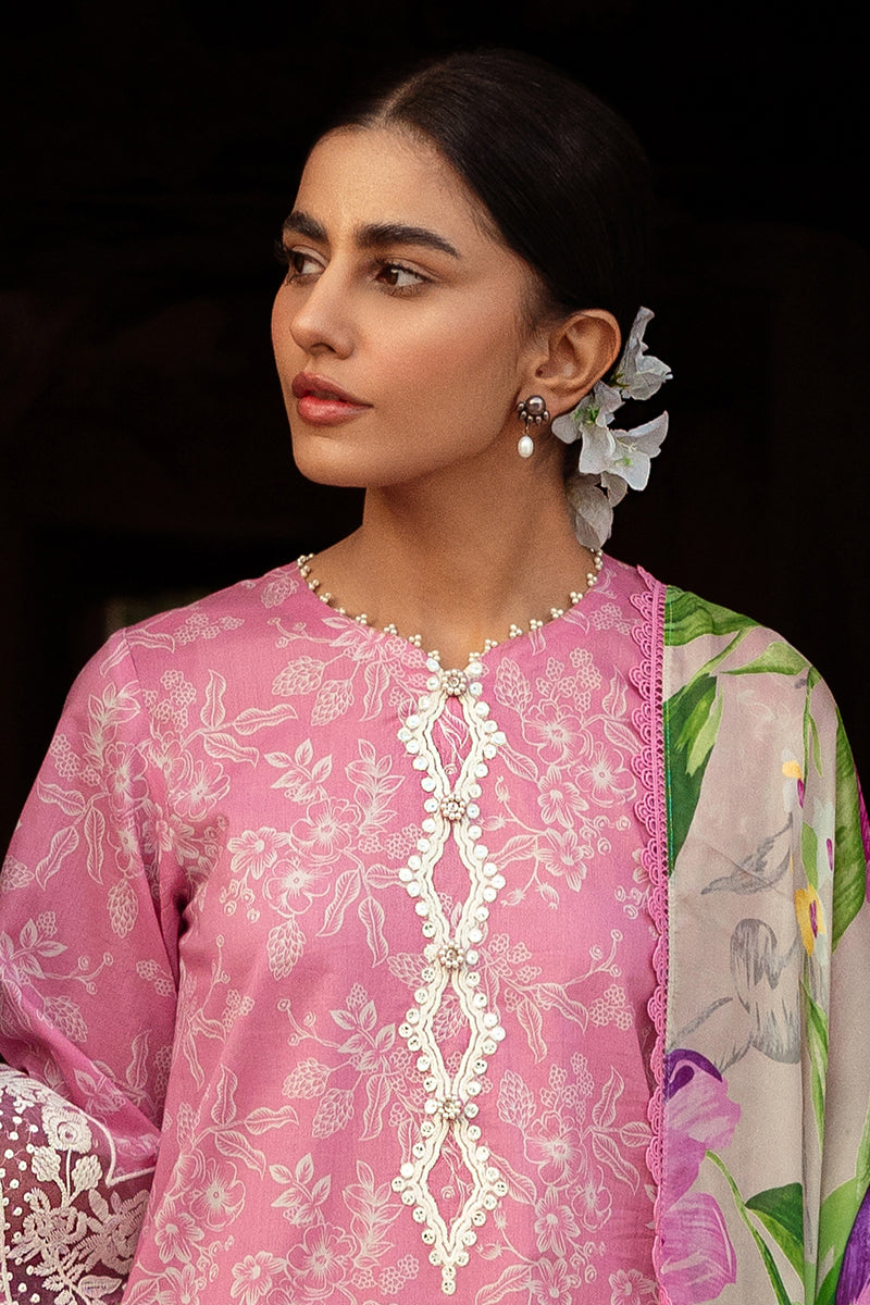 Cross Stitch | Premium Lawn 24 | CORAL FLORET - by - Libasekhas UK - Registered Vendor of : Cross Stitch - 100% Original Designer Dresss