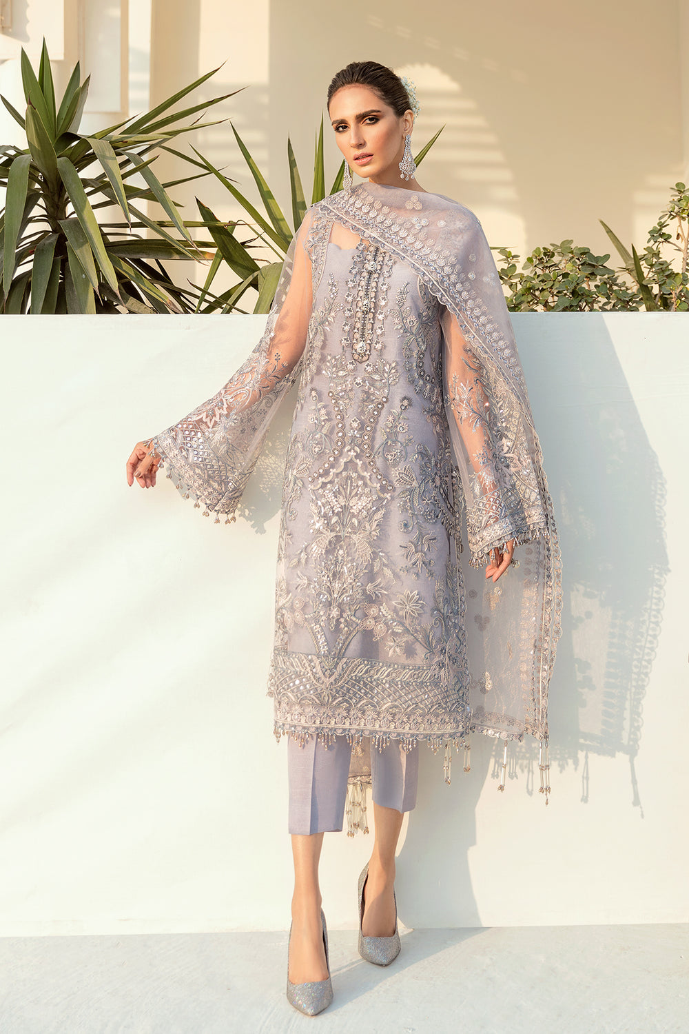 Baroque | Formals Collection | EMBROIDERED NET UF-74 - by Libasekhas UK - Registered Vendor of : Baroque - 100% Original Designer Dress