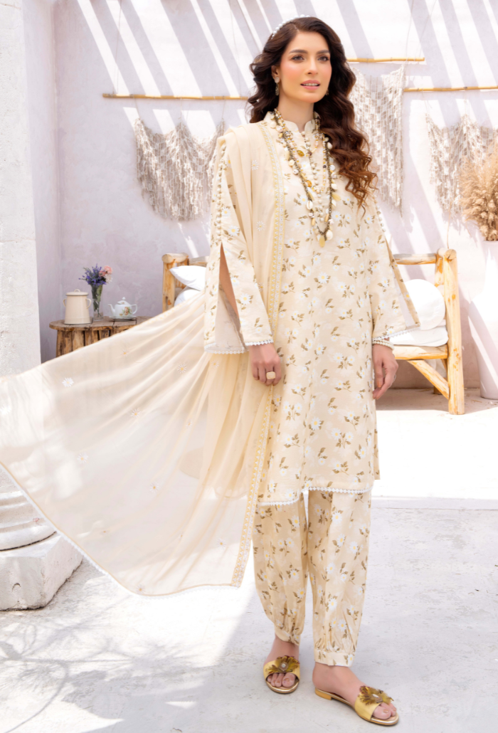 Humdum | Gardenia Lawn 24 | PLG 3 - D010 - by - Libasekhas UK - Registered Vendor of : HumDum - 100% Original Designer Dresss