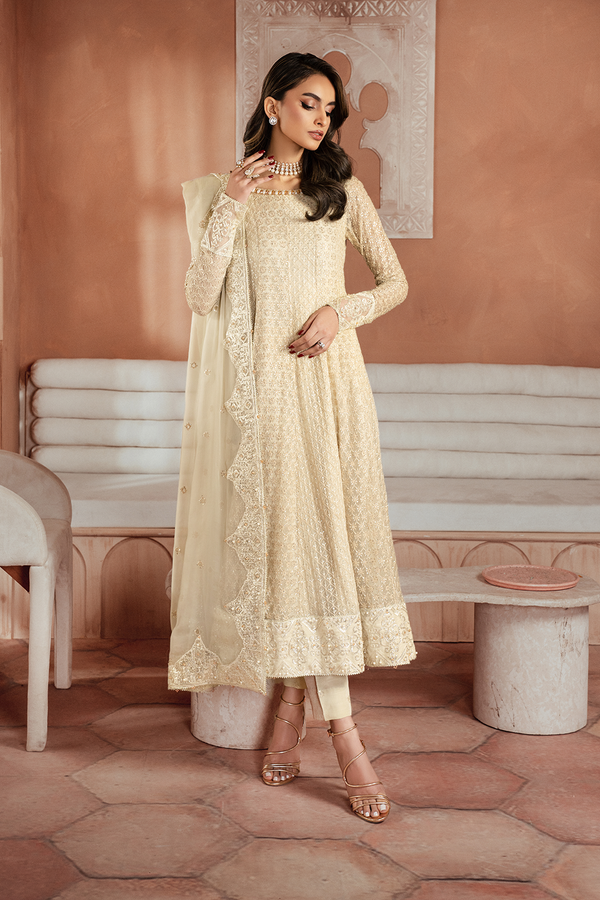 Iznik | Chiffon Kari | ICK-06 Embroidered Chiffon - by - Libasekhas UK - Registered Vendor of : Iznik - 100% Original Designer Dresss