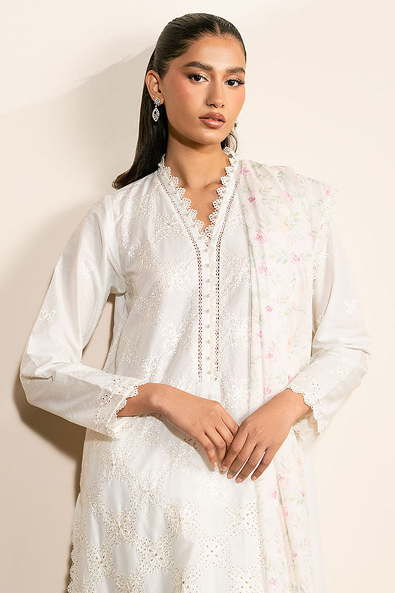 Cross Stitch | Mahiri Lawn 25 | IVORY GLINT - by - Libasekhas UK - Registered Vendor of : Cross Stitch - 100% Original Designer Dresss