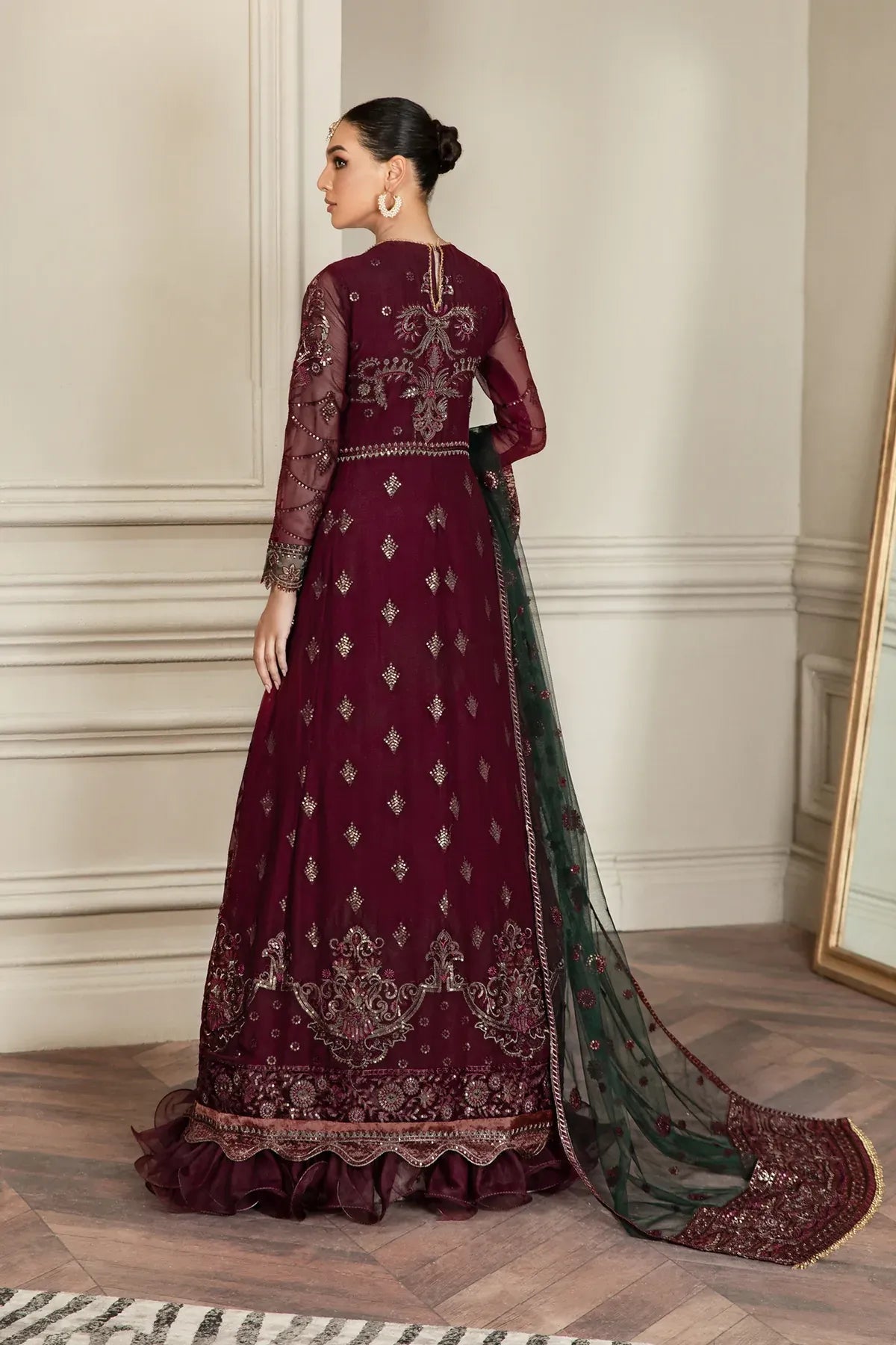 Zarif | Mehroz Formals | Berry Wood - by - Libasekhas UK - Registered Vendor of : Zarif - 100% Original Designer Dresss