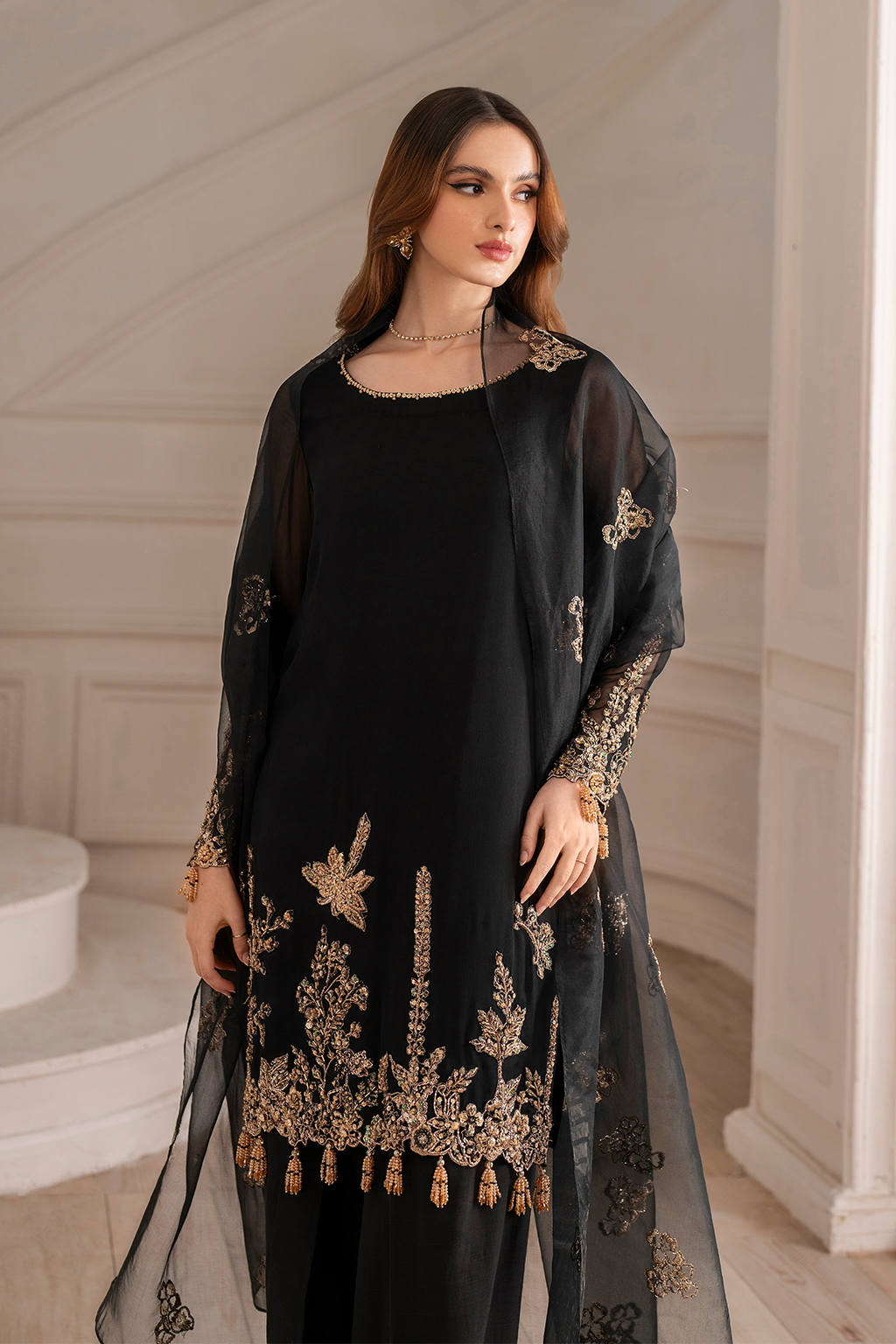 Iznik I Festive Formal I UE-417 Embroidered Chiffon - by Libasekhas UK - Registered Vendor of : Iznik - 100% Original Designer Dress