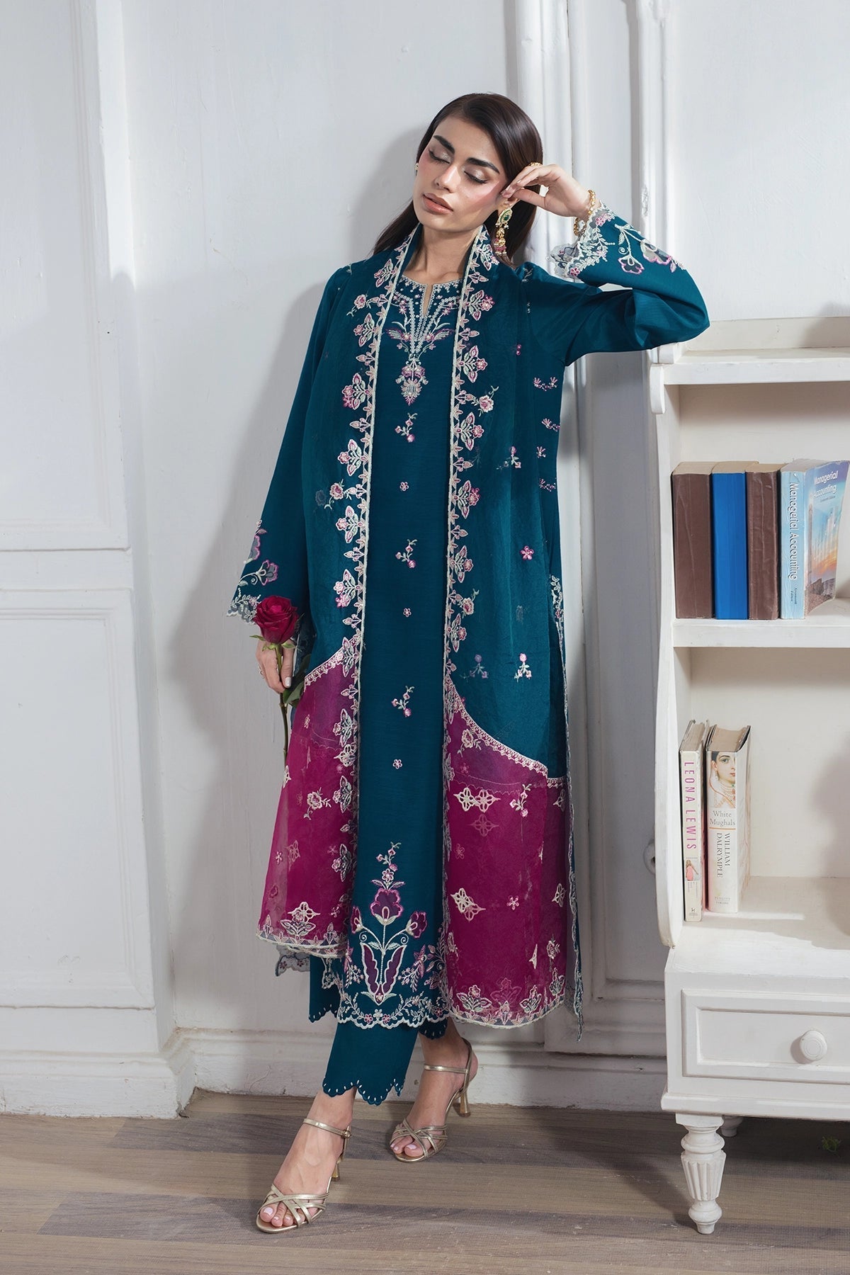Rangrasiya | Lumeire Silk |Carmin - by Libasekhas UK - Registered Vendor of : Rangrasiya - 100% Original Designer Dress