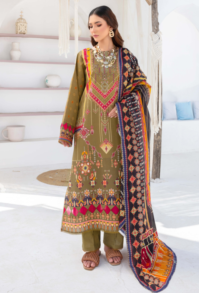 Humdum | Saira Bano Lawn 24 | D06 - by - Libasekhas UK - Registered Vendor of : HumDum - 100% Original Designer Dresss