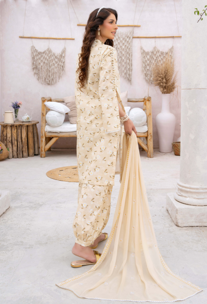 Humdum | Gardenia Lawn 24 | PLG 3 - D010 - by - Libasekhas UK - Registered Vendor of : HumDum - 100% Original Designer Dresss