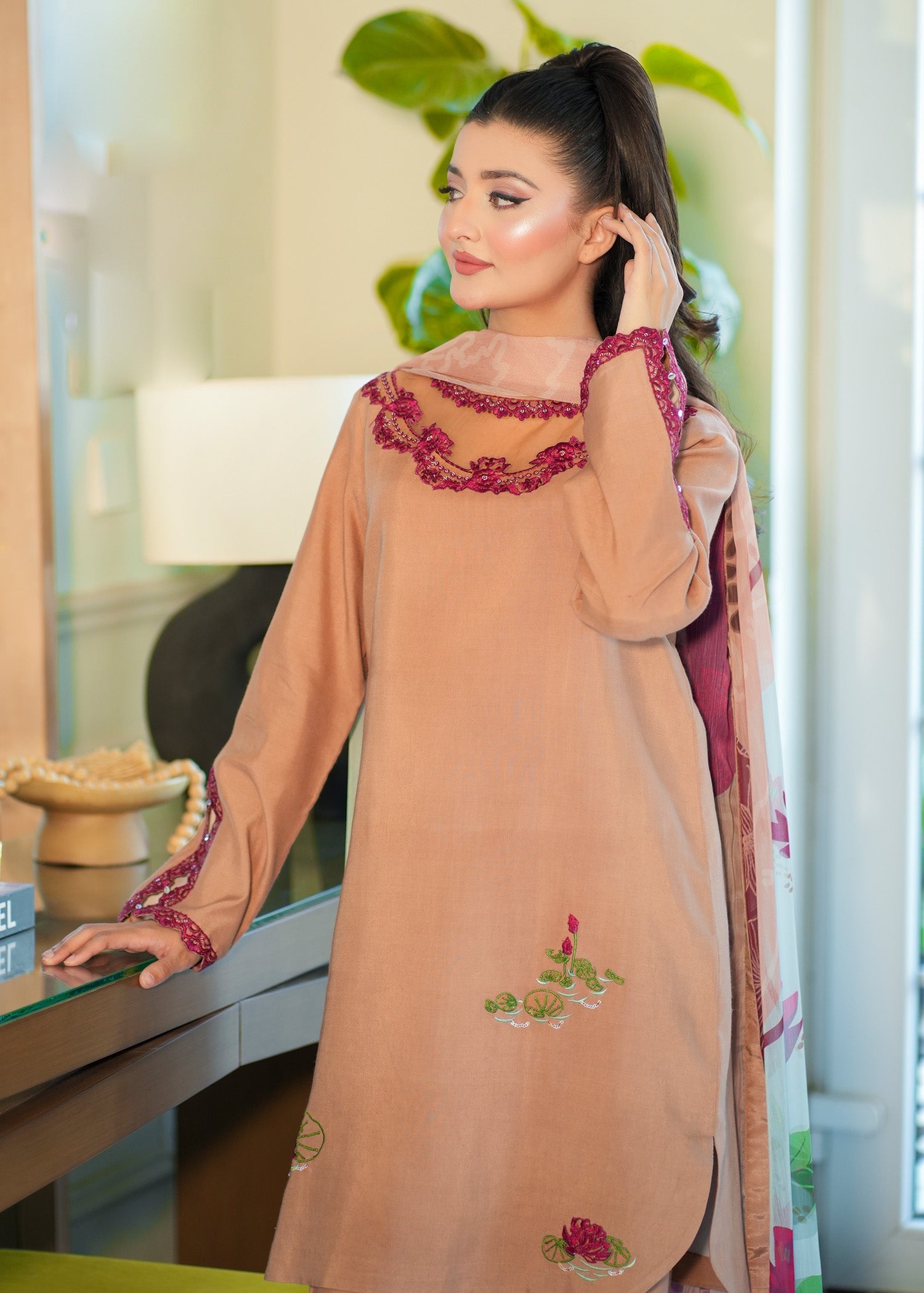 Fozia Khalid | Silk Spire |  AMBER - by - Libasekhas UK - Registered Vendor of : Fozia Khalid - 100% Original Designer Dresss