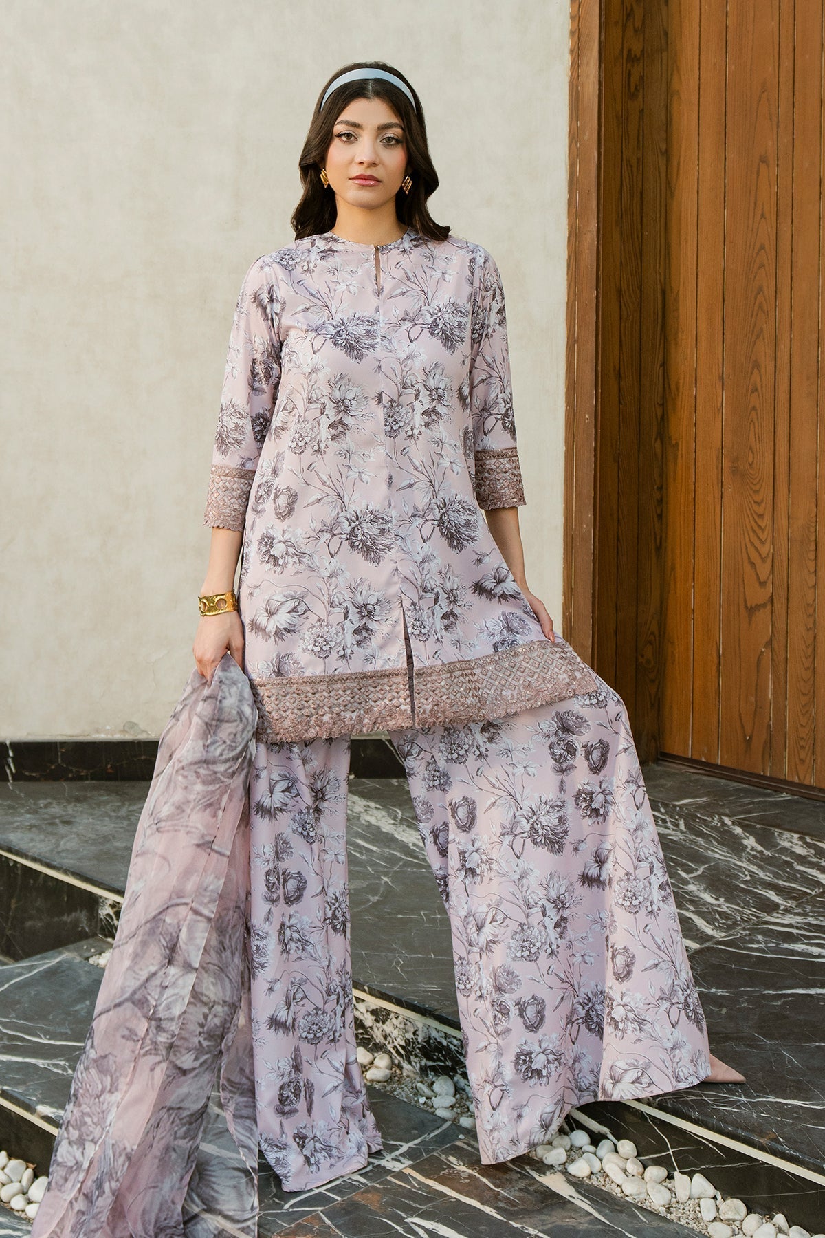 Fahad Hussayn | Lawn Banger | Allium Bloom - by - Libasekhas UK - Registered Vendor of : Erum Khan - 100% Original Designer Dresss