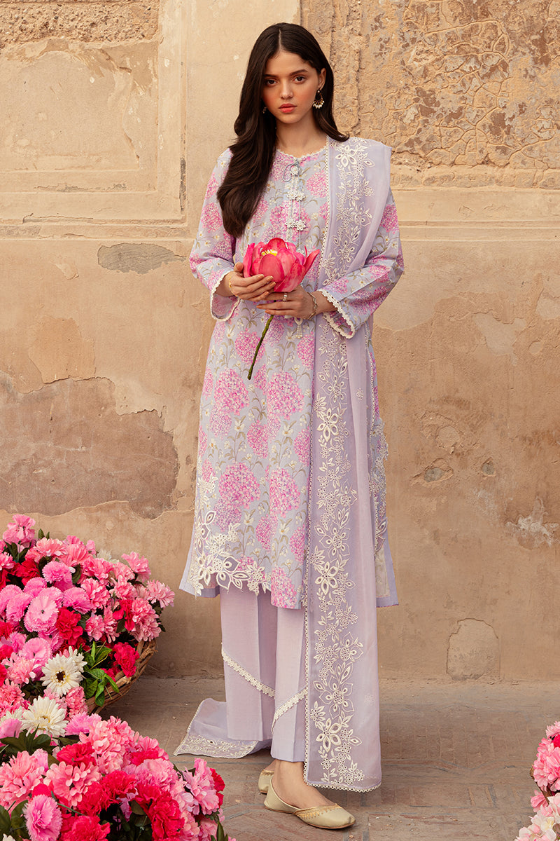 Cross Stitch | Premium Lawn 24 | LILAC DREAM - by - Libasekhas UK - Registered Vendor of : Cross Stitch - 100% Original Designer Dresss