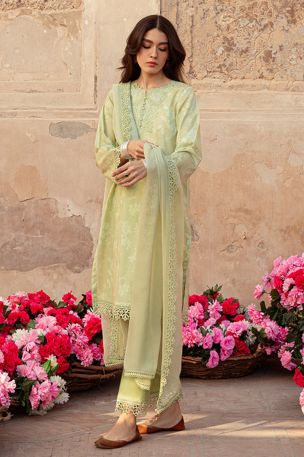 Cross Stitch | Premium Lawn 24 | MISTED GREEN - by - Libasekhas UK - Registered Vendor of : Cross Stitch - 100% Original Designer Dresss
