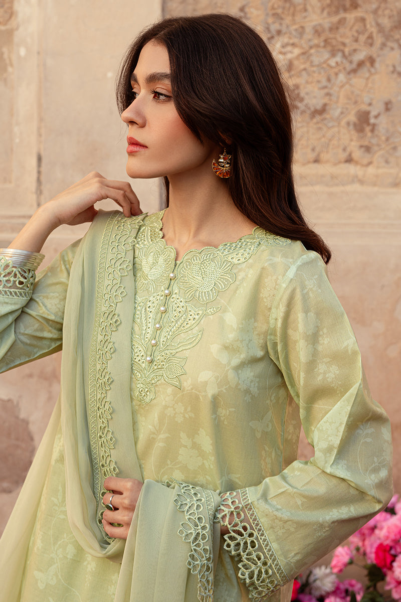 Cross Stitch | Premium Lawn 24 | MISTED GREEN - by - Libasekhas UK - Registered Vendor of : Cross Stitch - 100% Original Designer Dresss
