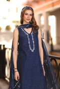 Noor by Saadia Asad | Eid Luxe Printkhaas 26 | D6 - A - Imperial Blue - by Libasekhas UK - Registered Vendor of : Noor by Saadia Asad - 100% Original Designer Dress