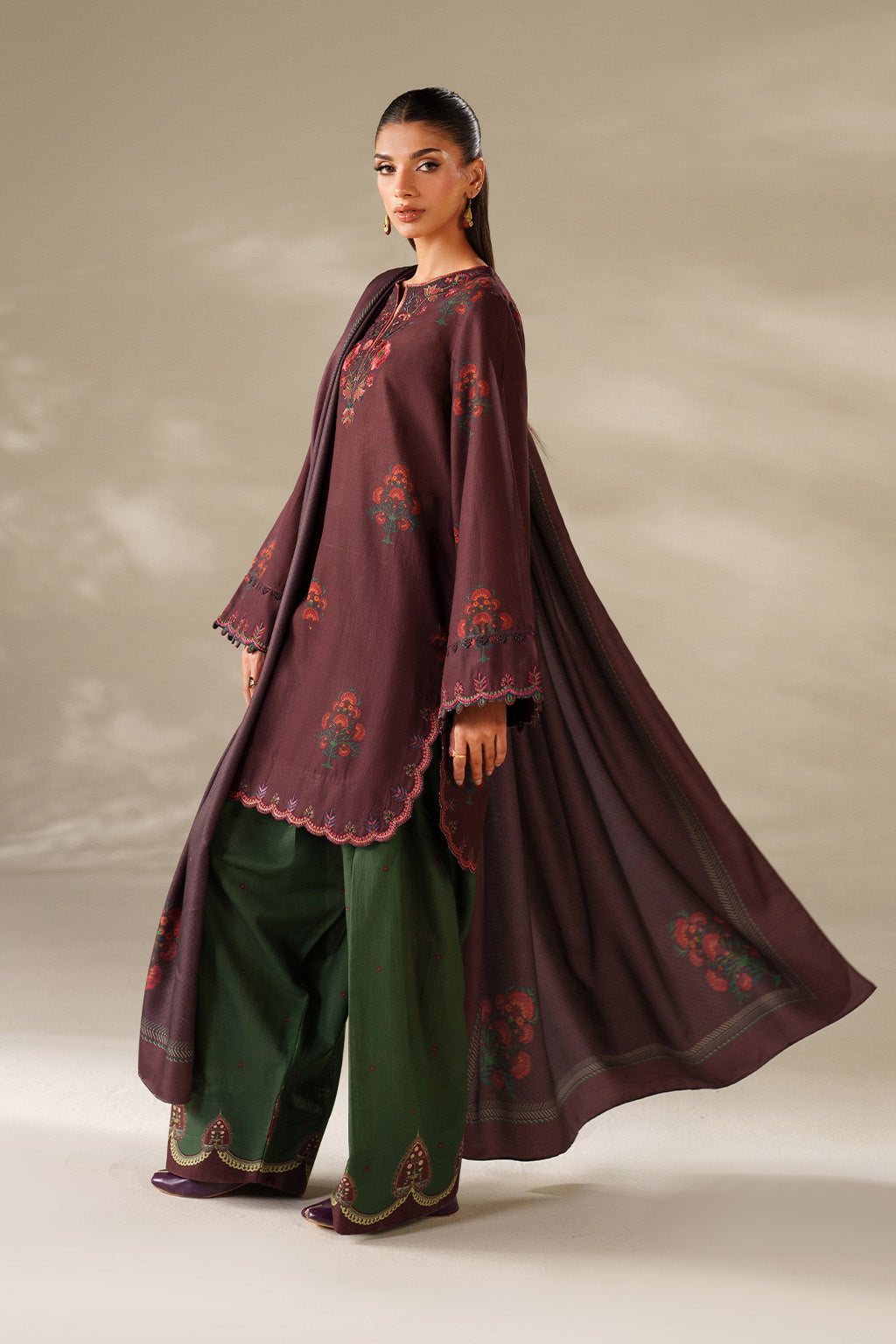Iznik | Winter Chapter 25 | UE-562 Printed Khaddar - by Libasekhas UK - Registered Vendor of : Iznik - 100% Original Designer Dress