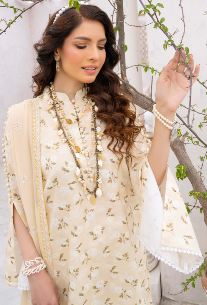 Humdum | Gardenia Lawn 24 | PLG 3 - D010 - by - Libasekhas UK - Registered Vendor of : HumDum - 100% Original Designer Dresss