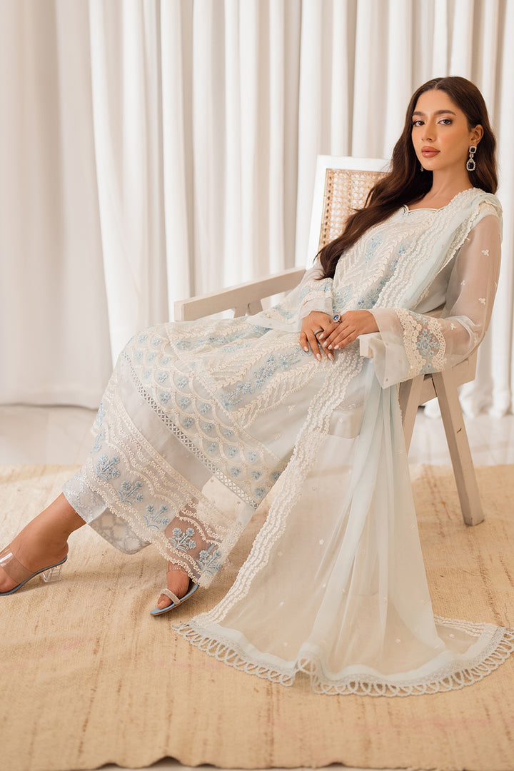 Azure | Ensembles Embroidered Formals | Ocean Whisper - by - Libasekhas UK - Registered Vendor of : Azure - 100% Original Designer Dresss