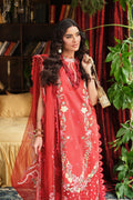 Maryam Hussain | Luxury Lawn 26 | Crimson - by Libasekhas UK - Registered Vendor of : Maryam Hussain - 100% Original Designer Dress