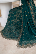 Iznik | Chinnon Chiffon | CC-47 Embroidered Chiffon - by - Libasekhas UK - Registered Vendor of : Iznik - 100% Original Designer Dresss