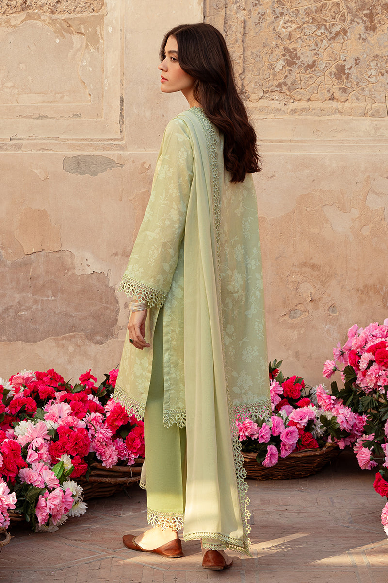 Cross Stitch | Premium Lawn 24 | MISTED GREEN - by - Libasekhas UK - Registered Vendor of : Cross Stitch - 100% Original Designer Dresss