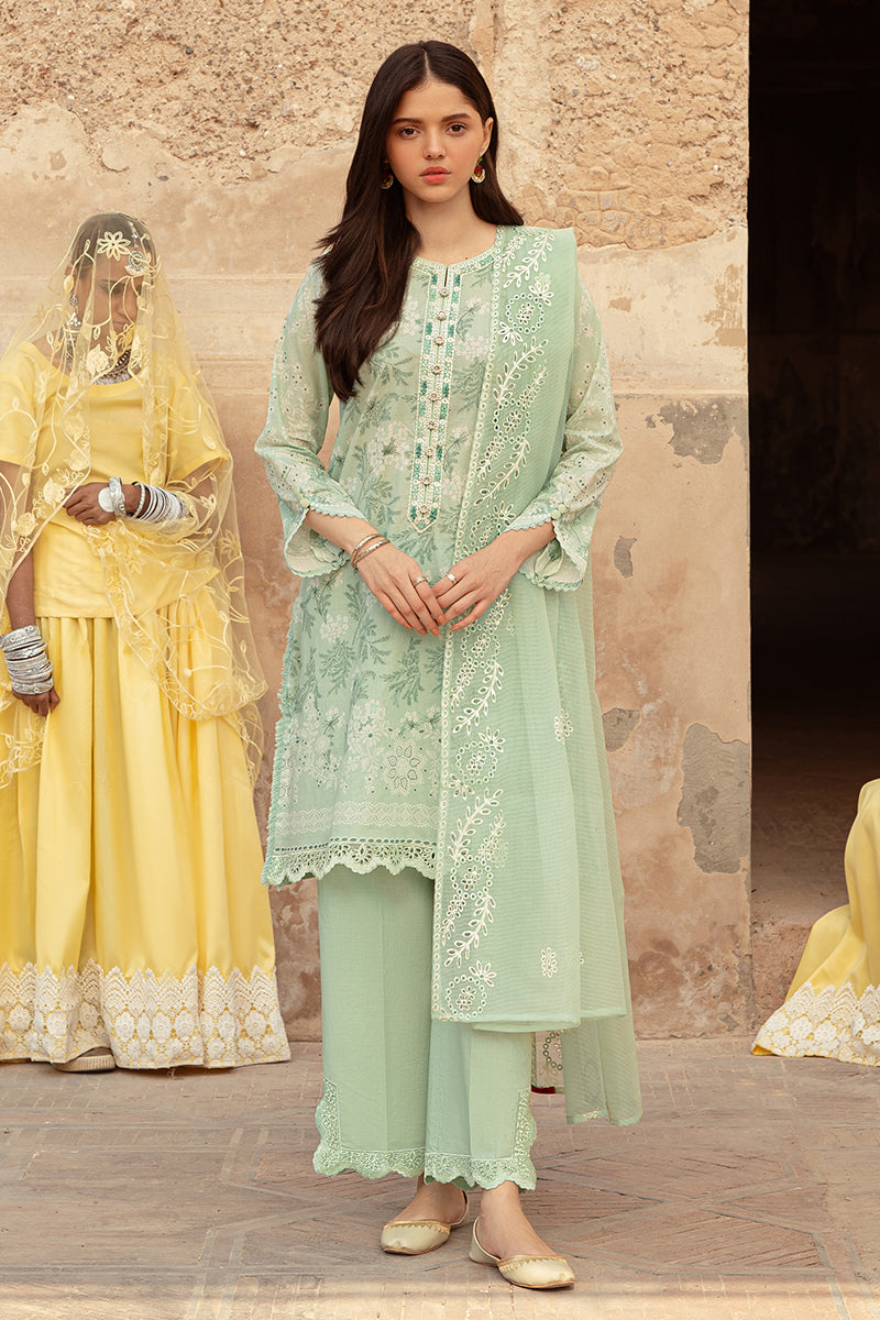 Cross Stitch | Premium Lawn 24 | ICE LILY - by - Libasekhas UK - Registered Vendor of : Cross Stitch - 100% Original Designer Dresss