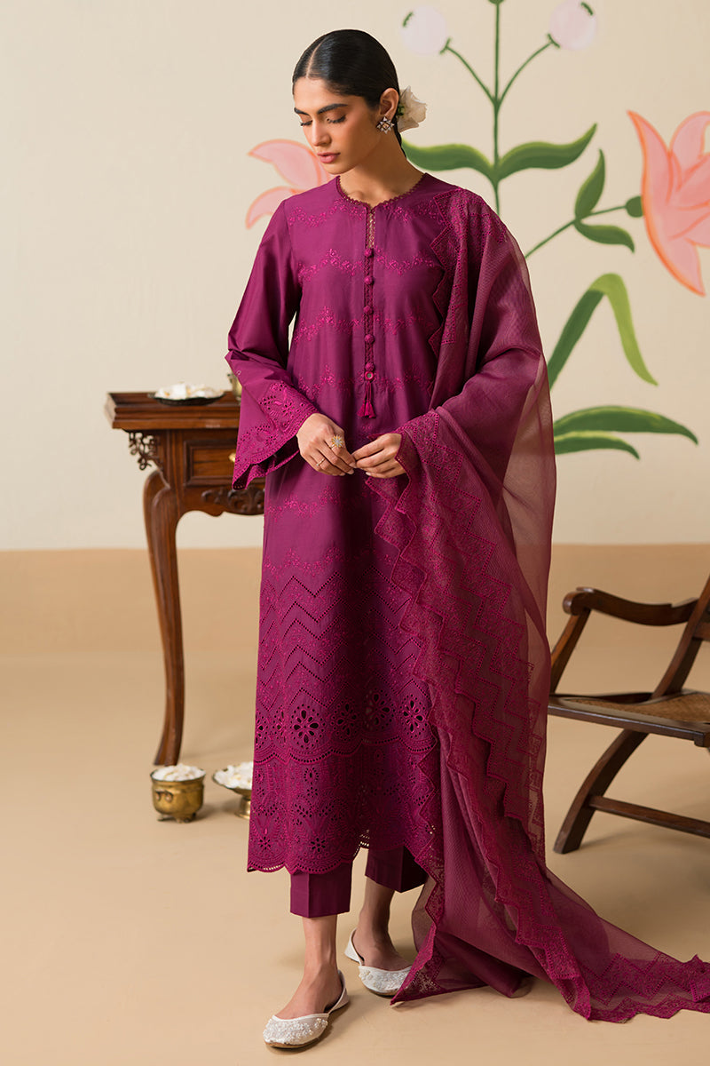 Cross Stitch | Chikankari Lawn Collection | P-07 - by - Libasekhas UK - Registered Vendor of : Cross Stitch - 100% Original Designer Dresss